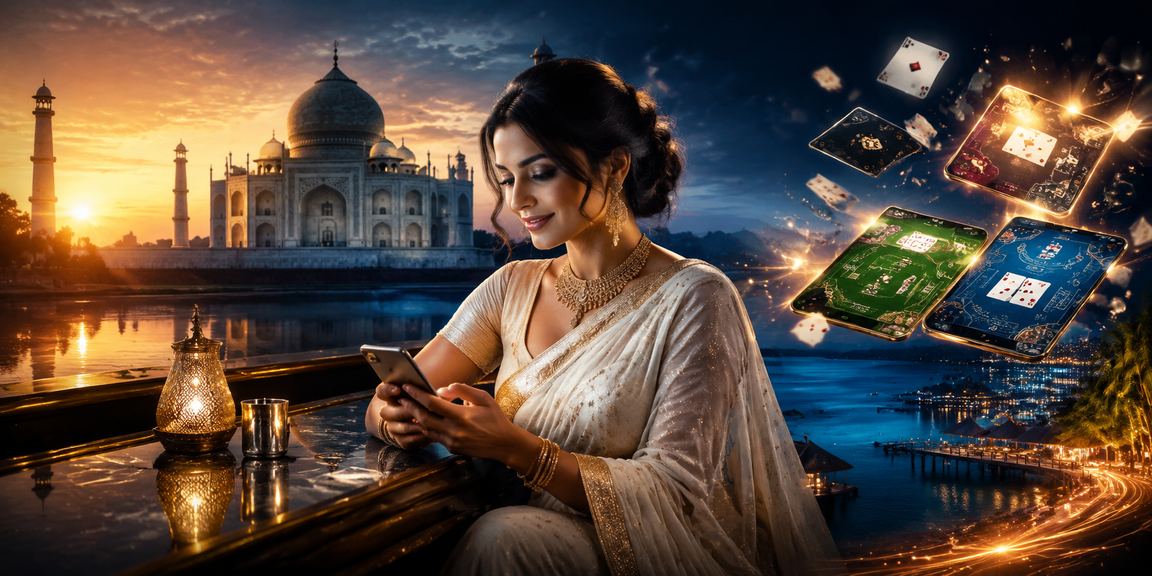 Indian player enjoying mobile betting on smartphone